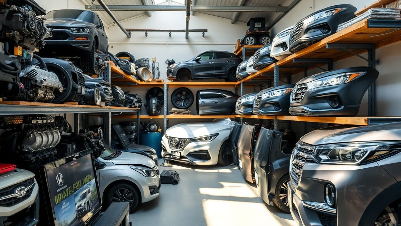 Haval car parts in a workshop