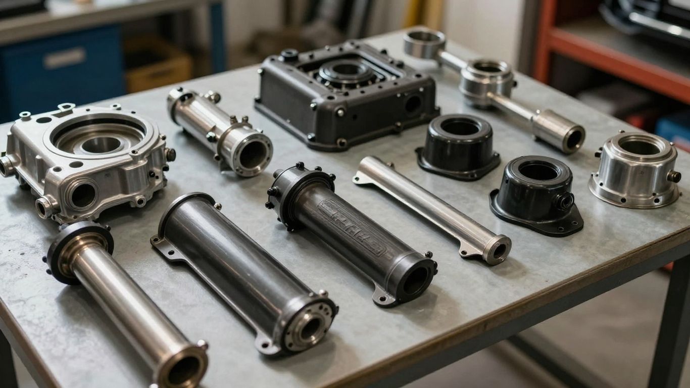 Recycled Haval car parts in a Brisbane workshop.